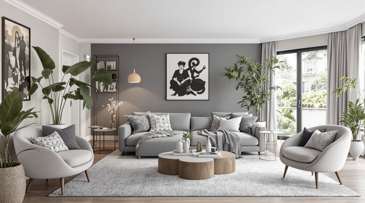 Salon gris et blanc cocooning : inspirations pour une déco chaleureuse